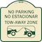 Signmission No Parking No Estacionar Tow Away Zone Directional Arrow Tacionamiento Zona De Carga, TG-1818-23706 A-DES-TG-1818-23706 - alternate 1